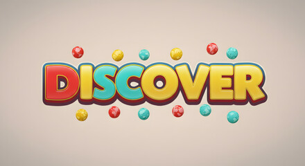 Discover A Vibrant 3D Text Effect with Colorful Spheres