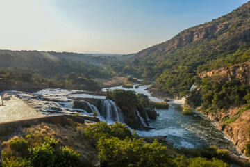 Hartbeespoort dam wall and tunnel in north west province south africa