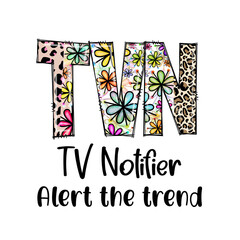 Fototapeta premium TV Notifier Alert the Trend Colorful Design