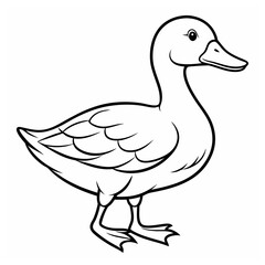 A vector of a duck outline design Art & Illustration