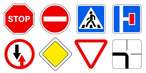 Road traffic sign. Road sign vector
