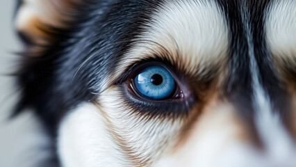 blue eye husky close-up, dog, canine, look, macro video, domestic animal, pet, wolf, fur, muzzle