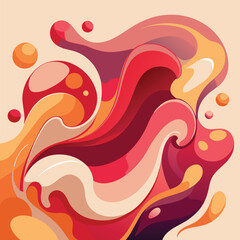 Abstract surreal organic shapes flowing soft design