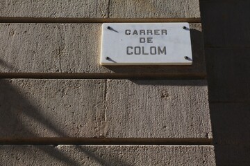Street sign in Barcelona, Spain