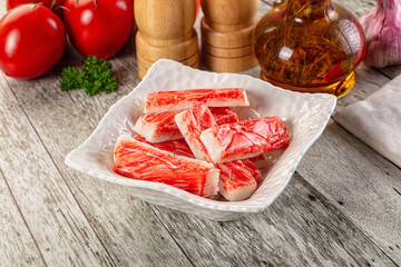 Crab meat sticks - fish surimi