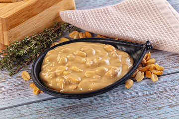 Peanut butter spread with nuts