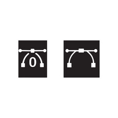 Vector graphic showcasing Bezier curve illustrations. digital design training, UX/UI development, and graphic design tutorials.  Representation of creative tools for professional and educational purpo
