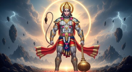 Hanuman Ji Wallpaper 4K HD for Desktop | Hanuman Jayanti Horizontal Background | Hanuman Ji Ki Photo 16:9 Download
