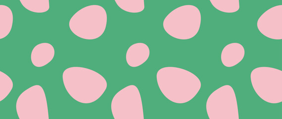 Vector flat background. Minimalistic, bright and trendy abstract polka dot pattern. Perfect for screensaver, poster, card, invitation or home decor.