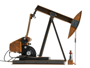 Oil pump isolated on transparent background