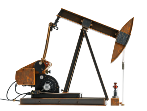 Oil pump isolated on transparent background