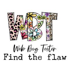 WBT Web Bug Tester Find the Flaw Colorful Design