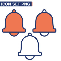 Icone della linea della campana di notifica illustrazione