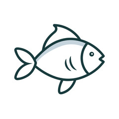 Tilapia Fish With Vector Outline Art