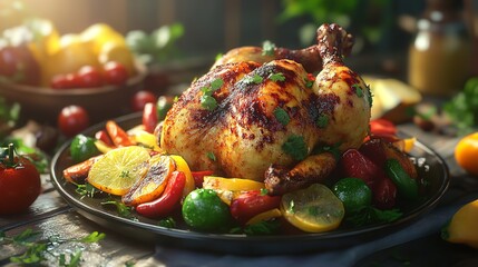Roasted Chicken Recipe: Delicious Herb-Roasted Chicken with Roasted Vegetables