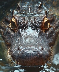 crocodile in the water