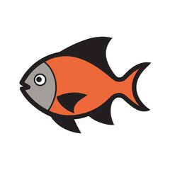 Pomfret Fish With Vector Outline Art
