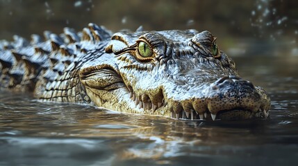 crocodile in the water