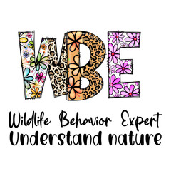 Wildlife Behavior Expert Understand Nature Design with Flowers and Leopard Print