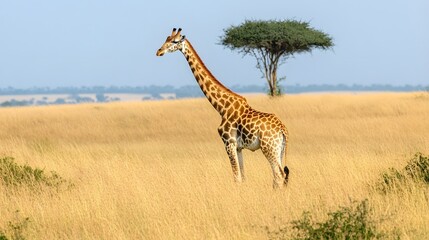 giraffe in the savannah