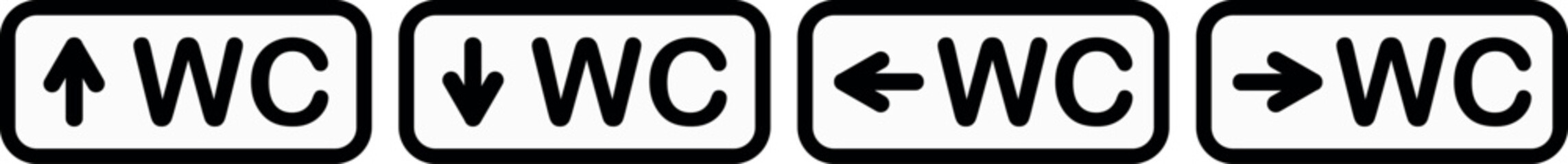 WC toilet icons. Human male or female signs.