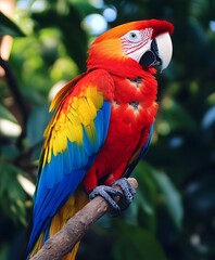red and yellow macaw