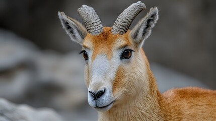 saiga antelope with a unique nose
