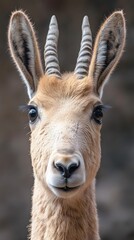 saiga antelope with a unique nose