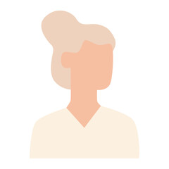 Vector flat illustration. Avatar, user profile, face icon, gender neutral silhouette, profile picture. Suitable for social media profiles, icons, splash screens and as a template.