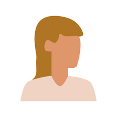 Vector flat illustration. Avatar, user profile, face icon, gender neutral silhouette, profile picture. Suitable for social media profiles, icons, splash screens and as a template.