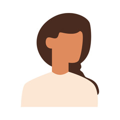 Vector flat illustration. Avatar, user profile, face icon, gender neutral silhouette, profile picture. Suitable for social media profiles, icons, splash screens and as a template.