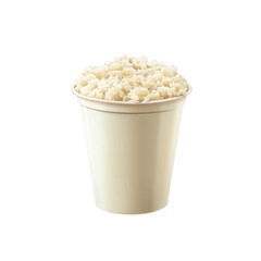 Cooked Rice in a Disposable Cup