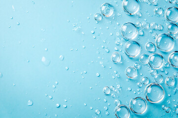 Blue background with many small water droplets