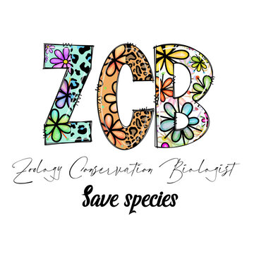 ZCB Zoology Conservation Biologist Save Species Design