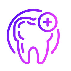 Dental Care Plus Icon Gradient Design for Health and Hygiene