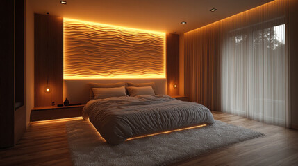 Stylish design with room wall lights.