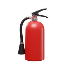 3d fire extinguisher icon isolated on white background