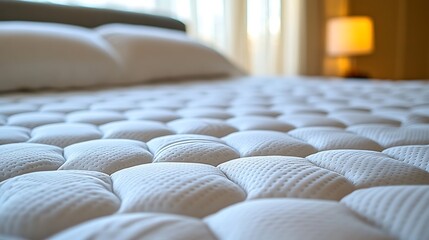 Fototapeta premium Luxury Mattress Texture Closeup.