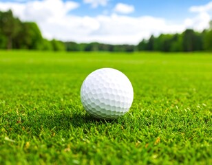 Obraz premium Golf ball on green