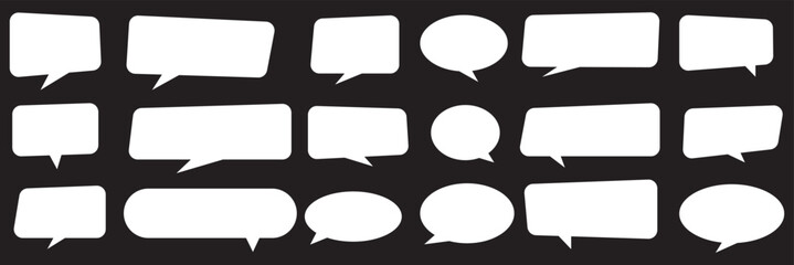 Speech Bubbles set.  speech bubble comic signs. Blank speech bubbles, chatting box, message box for poster, t shirt, comics, banner. Vector illustration, vintage design eps 10
