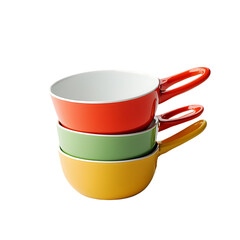 Measuring cups isolated on white and transparent background.