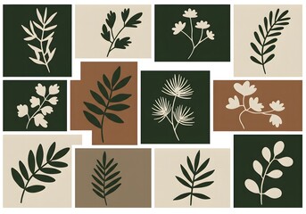 seamless pattern with green leaves