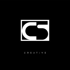 CS Negative Space Logo – Minimalist Black & White Monogram for Creative Branding, Fashion, Identity & Modern Logo Design  © AnwarHosan