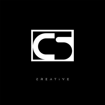 CS Negative Space Logo &ndash; Minimalist Black & White Monogram for Creative Branding, Fashion, Identity & Modern Logo Design
