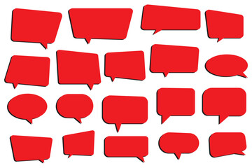 Obraz premium Speech talk bubbles for comics text. Blank speech bubbles, chatting box, Speech Bubbles set. Speech bubbles blank isolated on white background. speech bubble comic signs. eps 10