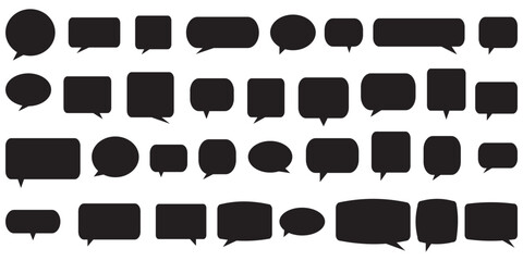 Speech Bubbles set.  speech bubble comic signs. Blank speech bubbles, chatting box, message box for poster, t shirt, comics, banner. Vector illustration, vintage design eps 10