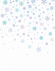 Blue And Purple Snowflakes Winter Background