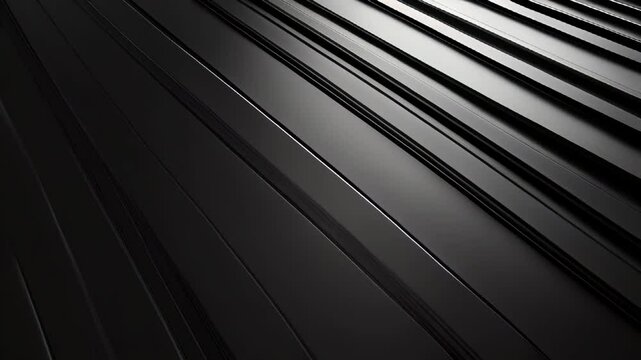 Close-up of a textured black metal surface with parallel grooves. The lighting creates a subtle sheen, emphasizing the lines and depth of the material.