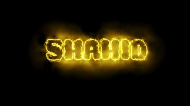 Fiery Animated Name Shahid Burning Text Effect for Titles Intros and Outros