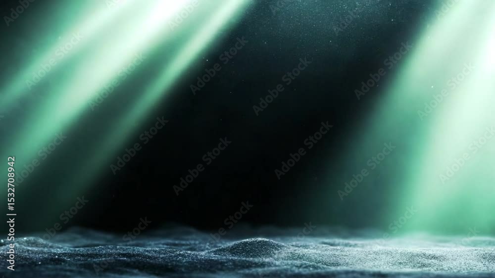 Poster Underwater Ray of Light: Mesmerizing view from an underwater scene, featuring beams of ethereal light piercing through the tranquil depths, creating a captivating ambiance with a touch of mystery.